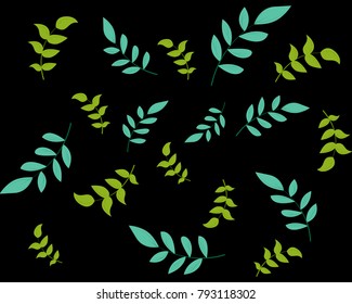 Vector nature pattern , leaves and branches