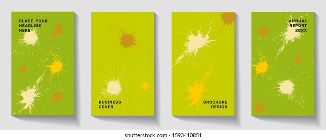 Vector nature poster templates. Hand drawn Watercolor stain background. Abstract background for card, brochure, banner, web design.