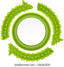 vector nature recycle button - Separate layers for easy editing