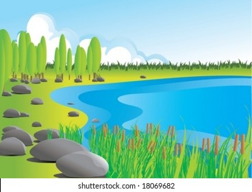 Vector nature scene