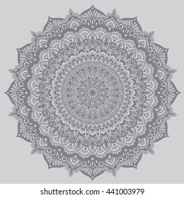 Vector nature seamless pattern with abstract ornament. 