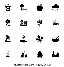 vector nature sign symbols. eco, ecology, environment and organic icons set