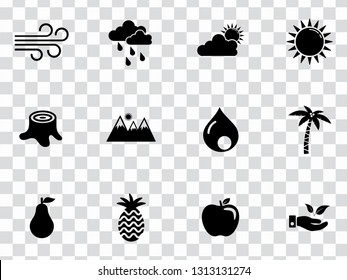vector nature sign symbols. eco, ecology, environment and organic icons set