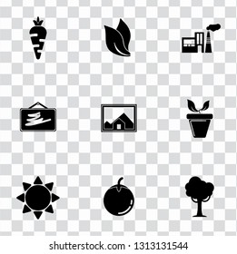 vector nature sign symbols. eco, ecology, environment and organic icons set