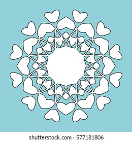 Vector Nature Snowflake Mandala. Decoration Element for use in graphic design.  