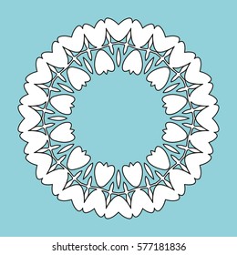 Vector Nature Snowflake Mandala. Decoration Element for use in graphic design.  