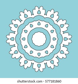 Vector Nature Snowflake Mandala. Decoration Element for use in graphic design.  