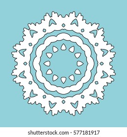 Vector Nature Snowflake Mandala. Decoration Element for use in graphic design.  