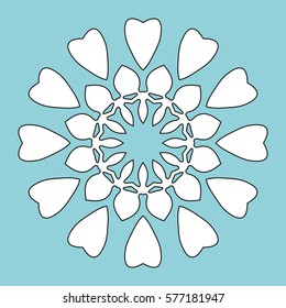 Vector Nature Snowflake Mandala. Decoration Element for use in graphic design.  