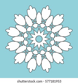 Vector Nature Snowflake Mandala. Decoration Element for use in graphic design.  