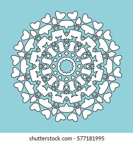 Vector Nature Snowflake Mandala. Decoration Element for use in graphic design.  