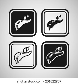 Vector nature symbols - leaf icon