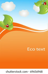 vector nature template for greeting card
