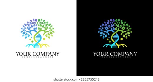 Vector nature tree logo design, Science symbol, nature logo vector design template