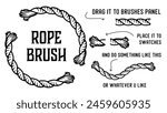 Vector nautical rope brush design for graphic artists, with instructions on how to implement it into a design project creatively.
