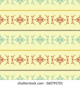 Vector navajo geometric background, Tribal seamless pattern, ethnic collection, aztec stile 