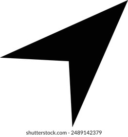 Vector navigation arrow icon. compass icons. Map Pinpoint, GPS, Navigational Compass, Distance Marker, direction arrows elements. isolated on transparent background, used for App, Web, Print.