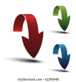Vector navigation arrows - download, upload