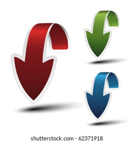 Vector navigation arrows - download, upload