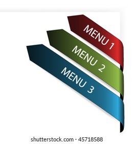 Vector navigation arrows on the white paper