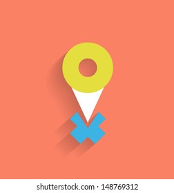 Vector navigation icon modern flat design