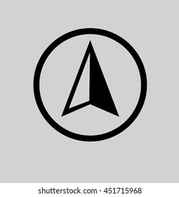 Vector navigation icon. Placemark Arrow. Tag your location