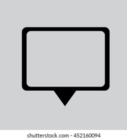 Vector navigation icon. Placemark dialog box. Tag your location