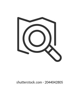 Vector navigation line icon. Symbol in trendy outline style. Vector illustration isolated on a white background. 