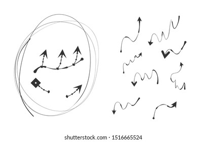 vector navigation symbol. Arrow vector collection.