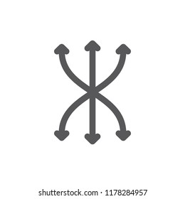 Vector navigation, traffic and compass line icon. Symbol and sign illustration design. Isolated on white background