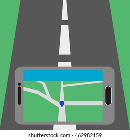 Vector of navigator phone, navigator symbol or icon, navigator illustration