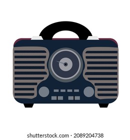 Un vector de radio azul marino