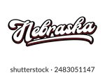 Vector Nebraska text typography design for tshirt hoodie baseball cap jacket and other uses vector	
