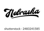 Vector Nebraska text typography design for tshirt hoodie baseball cap jacket and other uses vector	
