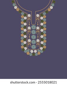Vector neck collar design peacock,pattern design for fashion women clothing
