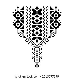 Vector neck ornamentals clothing design, Square shape pattern for fashion clothes, fabric, textile, decoration other.