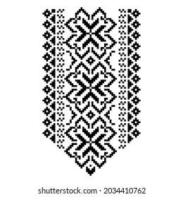 Vector neck ornamentals clothing design, Square shape pattern for fashion clothes, fabric, textile, decoration other.