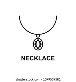 Vector necklace Icon on the white background