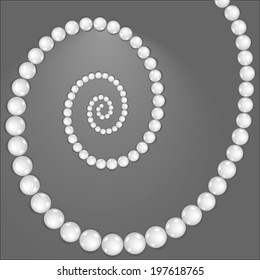 Vector necklace from pearls.