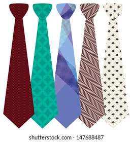 Vector Neckties Set 