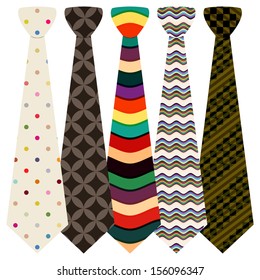 Vector Neckties Set 