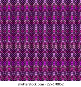 Vector Needlework Background, Ornamental Knitted Pattern