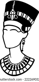 Vector nefertiti is suitable for laser cutting of metal and wood.