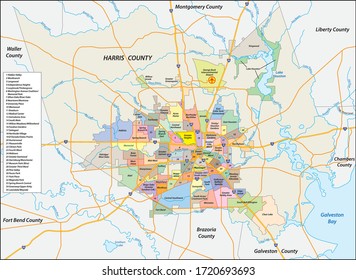 City Of Houston Boundaries Houston Map Images, Stock Photos & Vectors | Shutterstock