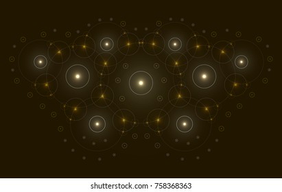 Vector neon background. Digital effect. Black shining abstract background. Vector design with glitter effect Vector digital design. Disco party background