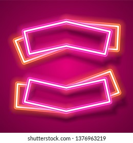 Vector of neon banner design.
