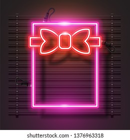 Vector of neon banner design.