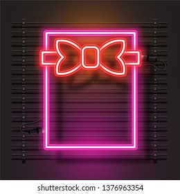 Vector of neon banner design.