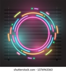 Vector of neon banner design.