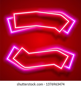 Vector of neon banner design.